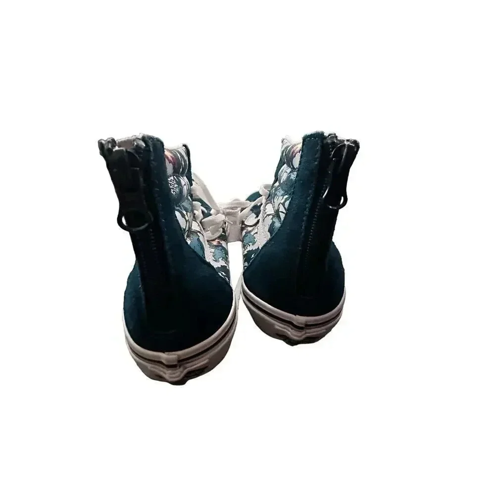 VANS Blue Dark Dragon Lace Up High Top Sneaker Shoes Size 2.0